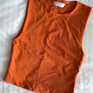 Aritzia Babaton Orange Sleeveless Top